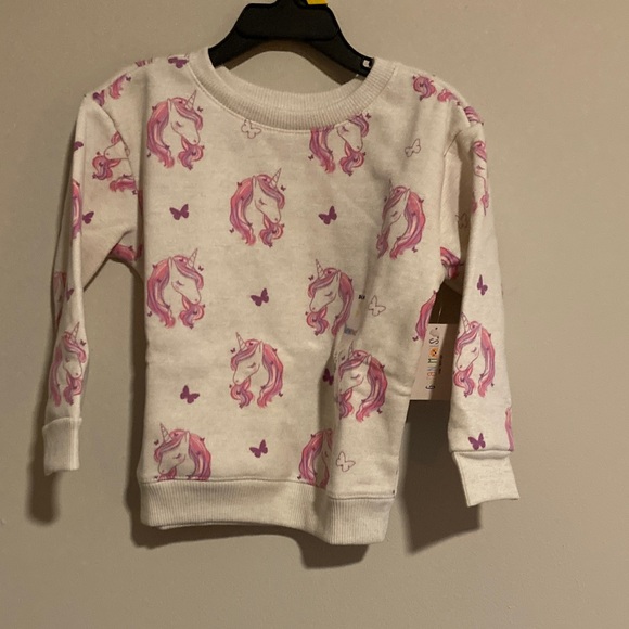 Garanimals Other - Garanimals Kids Sweatshirt with Unicorns and Butterflies - Pink & White